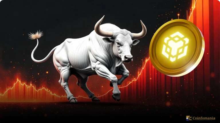 Binance Coin Approaches $610 Resistance as BNB Bulls Eye Breakout From Descending Wedge