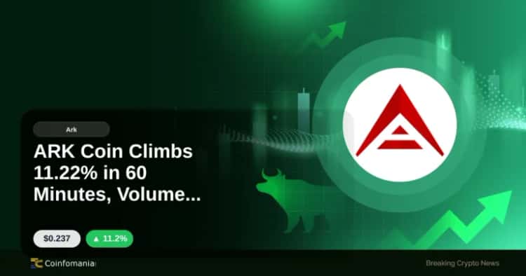 ARK Coin Climbs 11.22% in 60 Minutes, Volume Surges