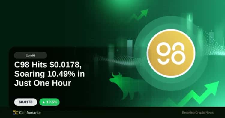 C98 Hits $0.0178, Soaring 10.49% in Just One Hour