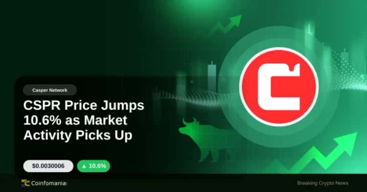 CSPR Price Jumps 10.6% as Market Activity Picks Up