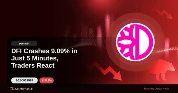 DFI Crashes 9.09% in Just 5 Minutes, Traders React