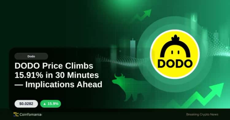 DODO Price Climbs 15.91% in 30 Minutes — Implications Ahead