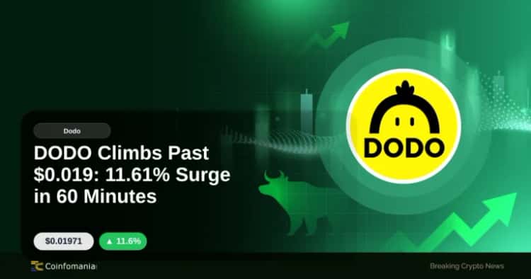 DODO Climbs Past $0.019: 11.61% Surge in 60 Minutes