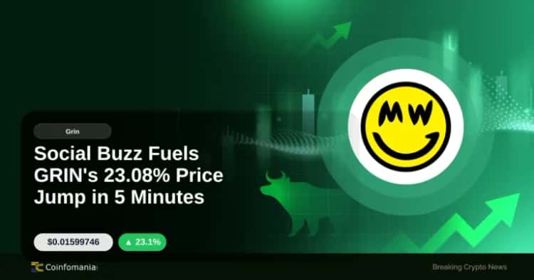 Social Buzz Fuels GRIN’s 23.08% Price Jump in 5 Minutes