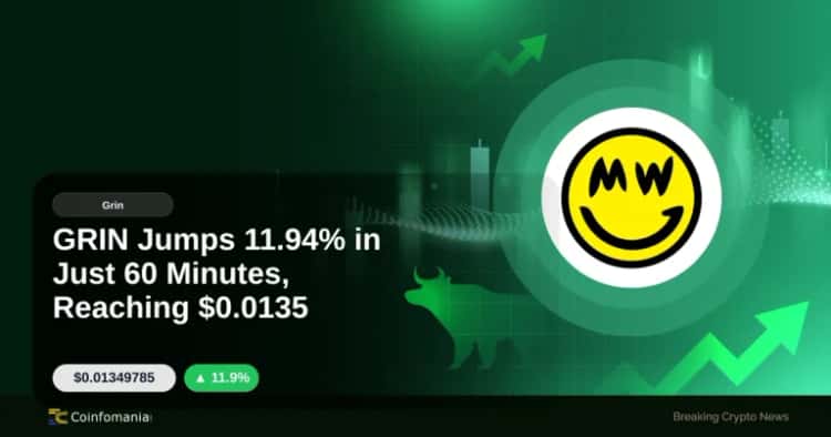 GRIN Jumps 11.94% in Just 60 Minutes, Reaching $0.0135