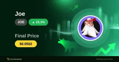 ข่าวตลาด — ราคาของ JOE พุ่งขึ้น 23.34% ในเวลาเพียง 60 นาที