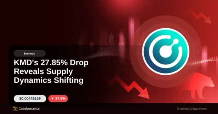 KMD 가격 오늘 27.85% 하락, 공급 동적 변화 포착