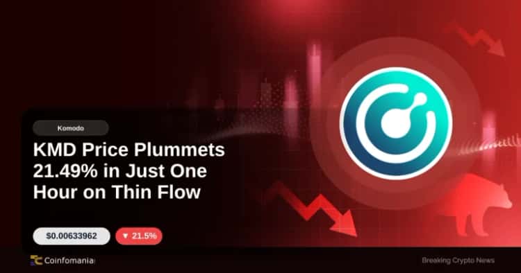 KMD Price Plummets 21.49% in Just One Hour on Thin Flow