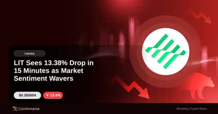 LIT cae un 13.38% en 15 minutos: precio de LIT hoy en descenso