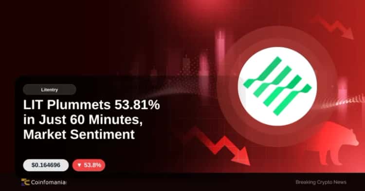 LIT prezzo oggi crolla del 53,81% in 60 minuti, sentiment