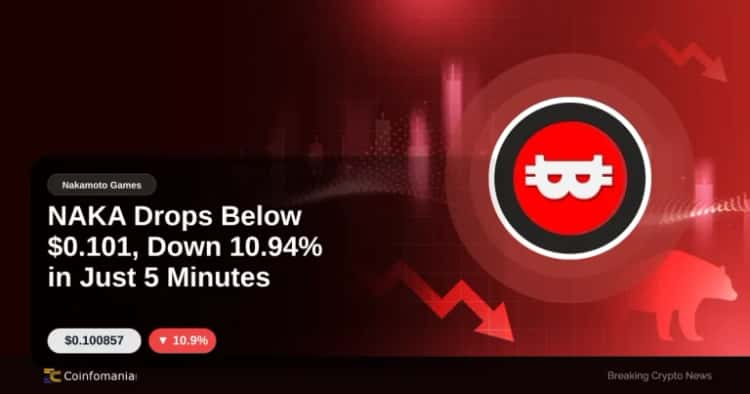 NAKA Drops Below $0.101, Down 10.94% in Just 5 Minutes