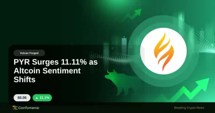 PYR Surges 11.11% as Altcoin Sentiment Shifts