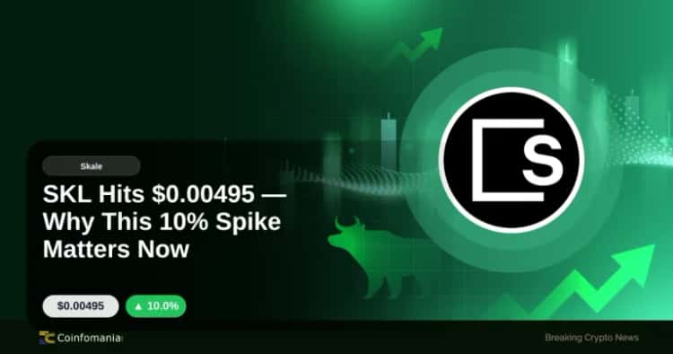 SKL Hits $0.00495 — Why This 10% Spike Matters Now