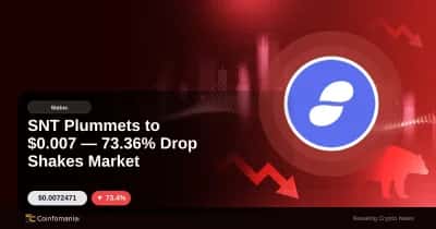 SNT Plummets to $0.007 — 73.36% Drop Shakes Market
