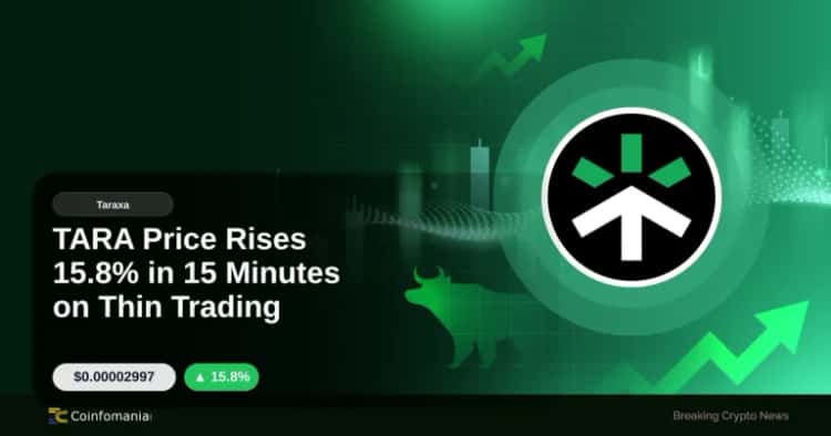 TARA Price Rises 15.8% in 15 Minutes on Thin Trading