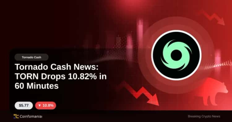 Tornado Cash News: TORN Drops 10.82% in 60 Minutes