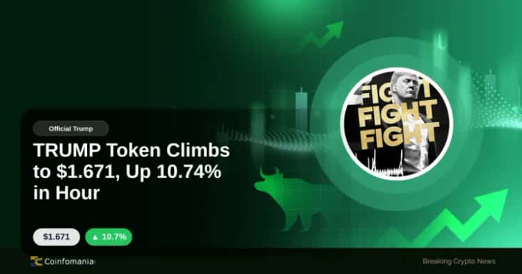 TRUMP Token Climbs to $1.671, Up 10.74% in Hour