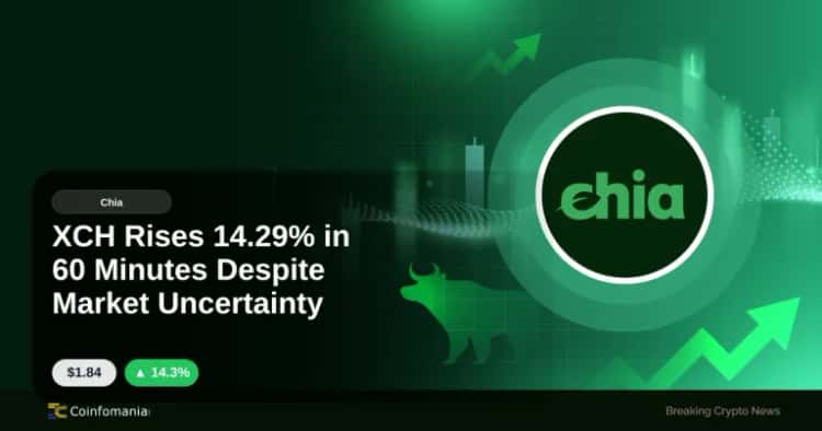 XCH Rises 14.29% in 60 Minutes Despite Market Uncertainty