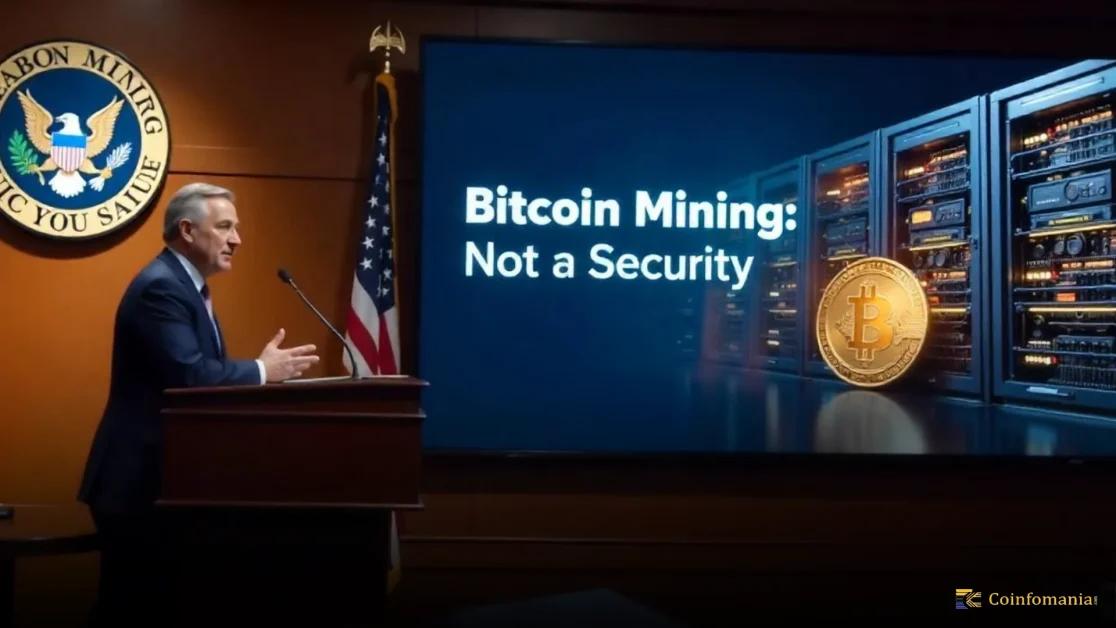 SEC Says Bitcoin Mining Isn’t a Security in New Clarification