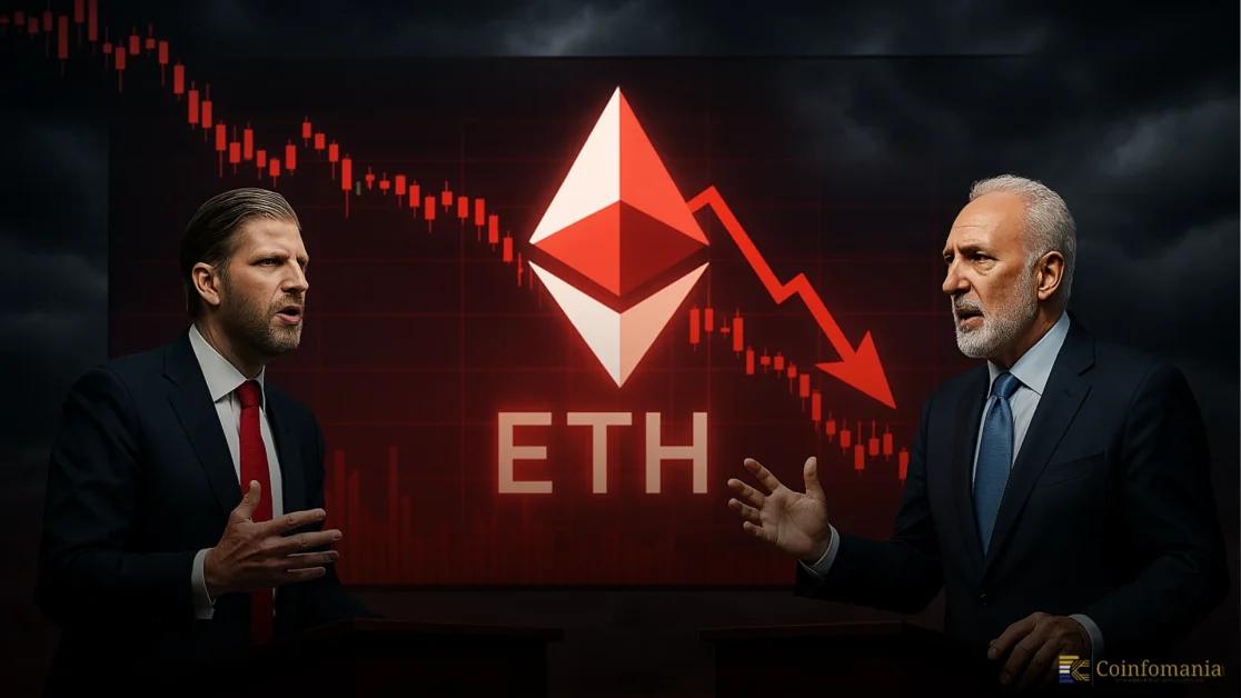 Eric Trump’s Crypto Call Sparks 46% Ethereum Crash — “Don’t Trust the Trumps,” Warns Peter Schiff
