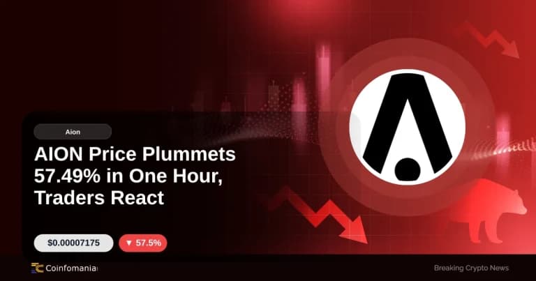 AION Price Plummets 57.49% in One Hour, Traders React