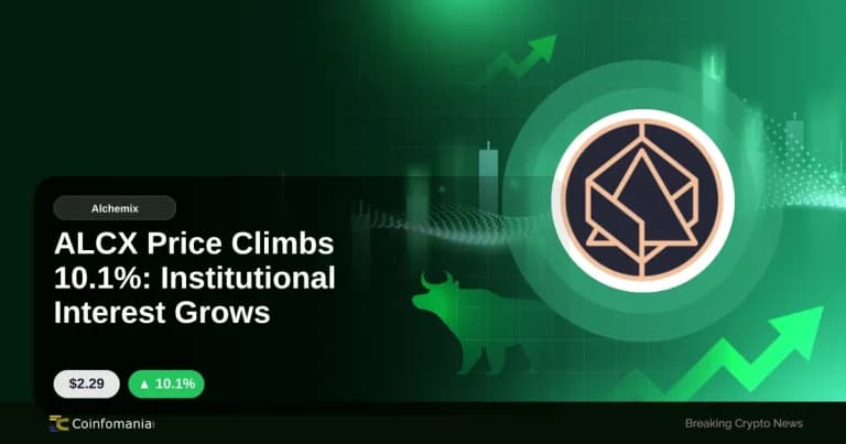 ALCX Price Climbs 10.1%: Institutional Interest Grows