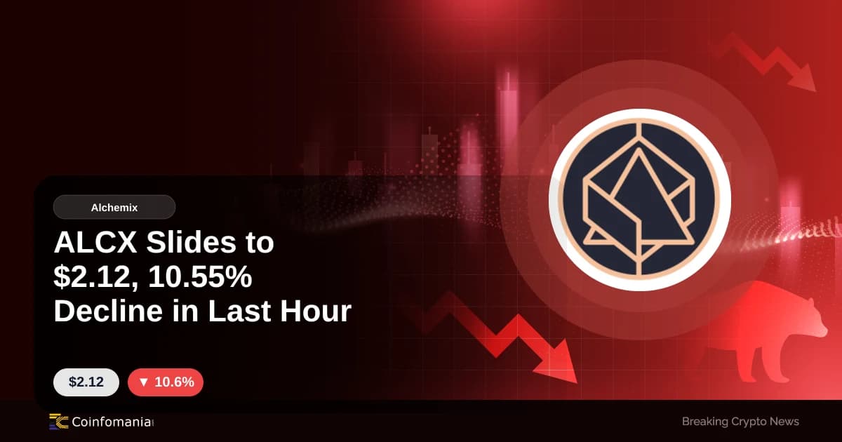 ALCX Slides to $2.12, 10.55% Decline in Last Hour
