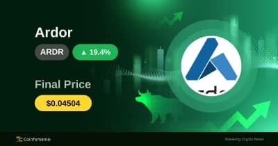 El precio de ARDR se dispara un 19.41%: La rotación de altcoins impulsa el momento