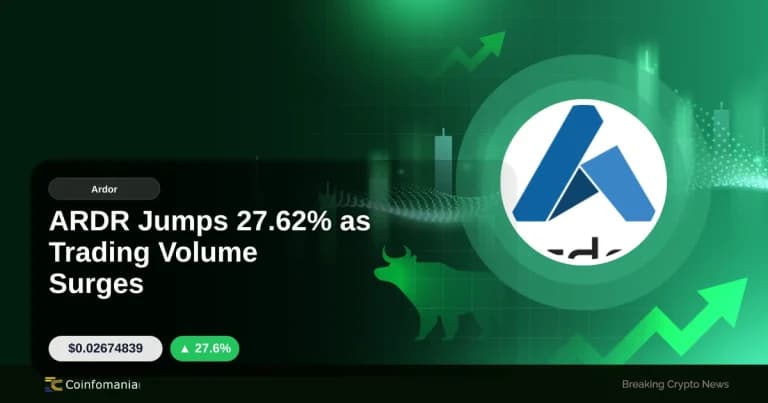 ARDR Jumps 27.62% as Trading Volume Surges