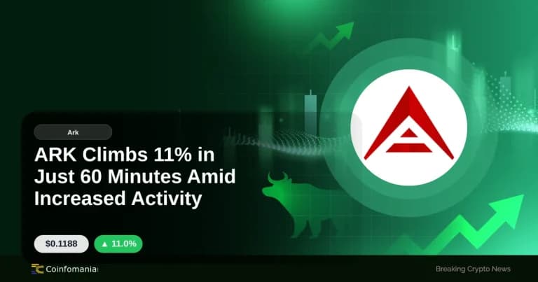ARK Climbs 11% in Just 60 Minutes Amid Increased Activity