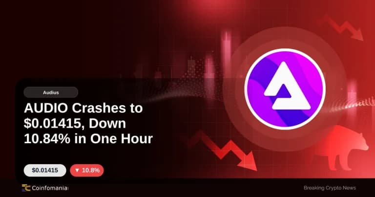 AUDIO Crashes to $0.01415, Down 10.84% in One Hour