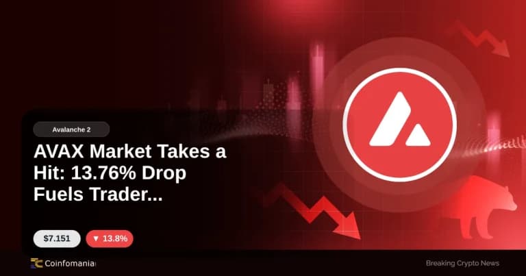 AVAX Market Takes a Hit: 13.76% Drop Fuels Trader Concerns