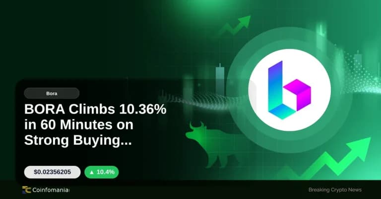 BORA Climbs 10.36% in 60 Minutes on Strong Buying Pressure