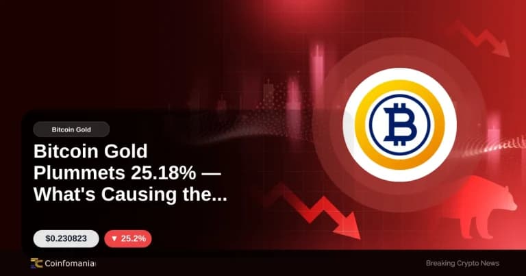 Le Bitcoin Gold chute de 25,18 % — Qu’est-ce qui cause cette baisse ?