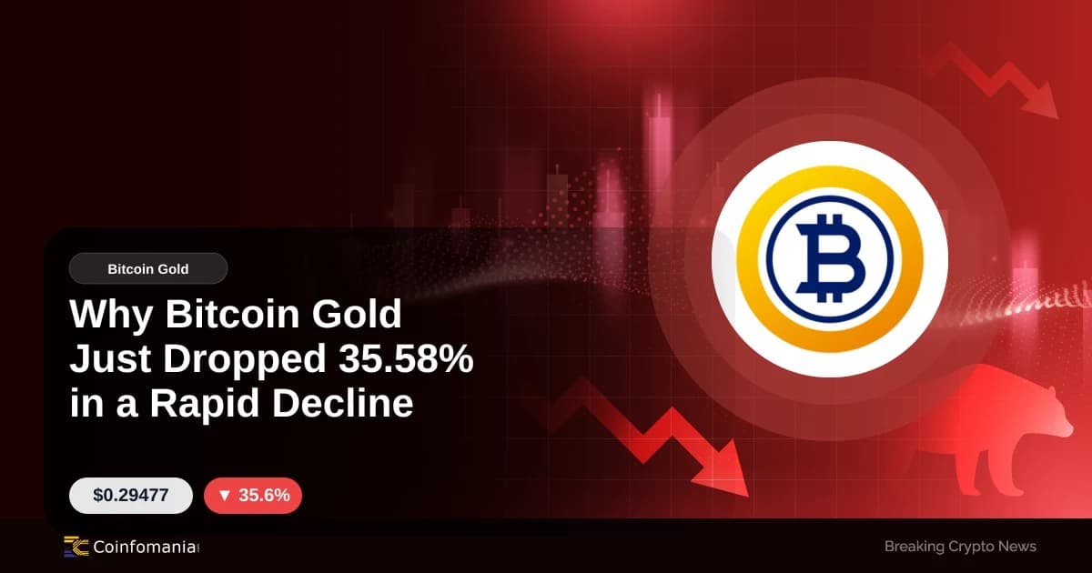 Why Bitcoin Gold Just Dropped 35.58% in a Rapid Decline