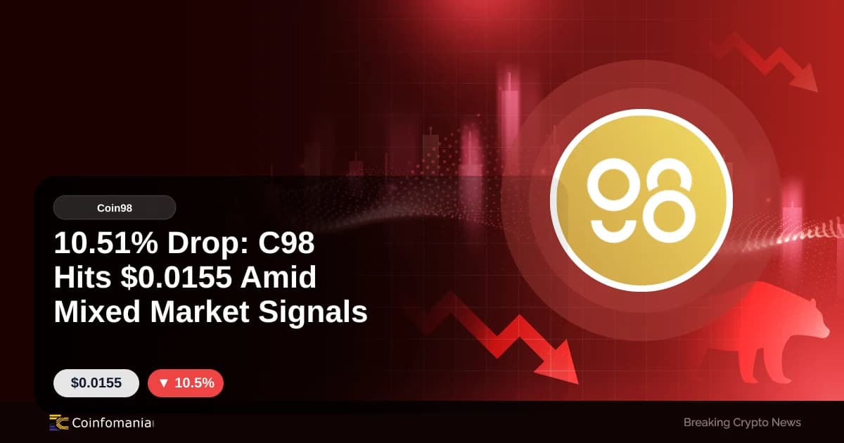 10.51% Drop: C98 Hits $0.0155 Amid Mixed Market Signals
