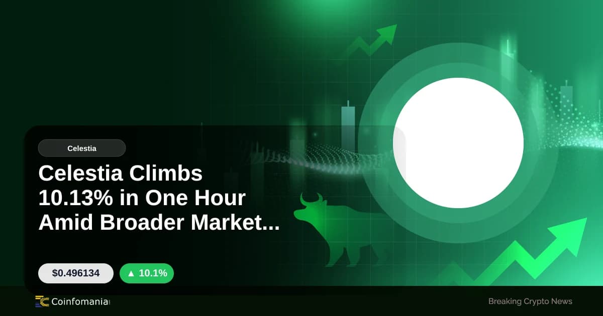 Celestia Climbs 10.13% in One Hour Amid Broader Market Moves