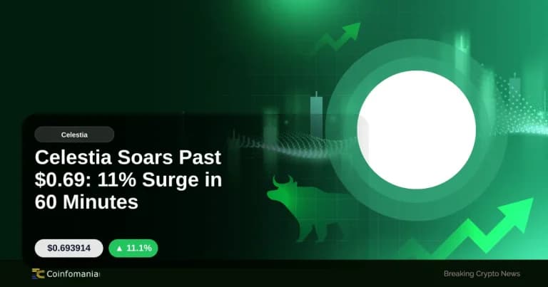 Celestia supera los $0.69 con un aumento del 11% en 60 minutos