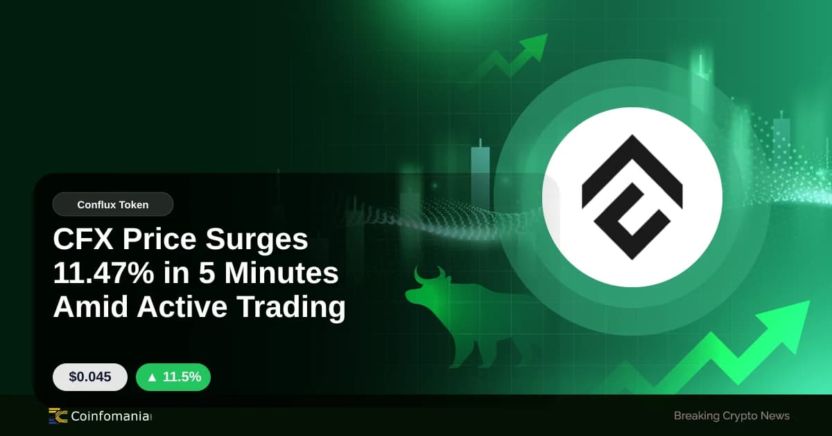 CFX Price Surges 11.47% in 5 Minutes Amid Active Trading