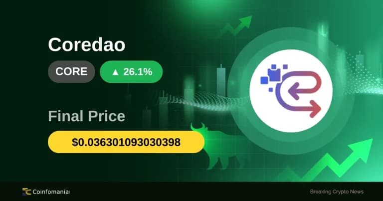 CORE ترتفع إلى ما فوق 0.036 دولار — زيادة بنسبة 26% تثير الاهتمام