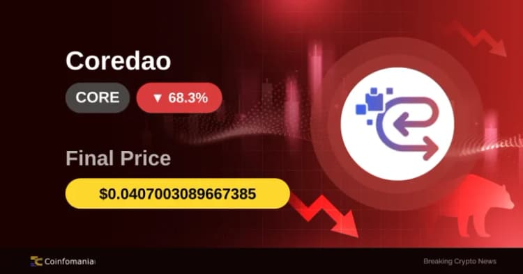 تراجع CORE إلى 0.04 دولار — انهيار بنسبة 68.33% يهز المتداولين