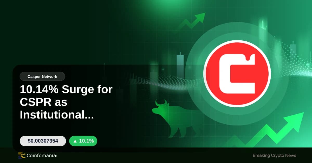 10.14% Surge for CSPR as Institutional Interest Grows