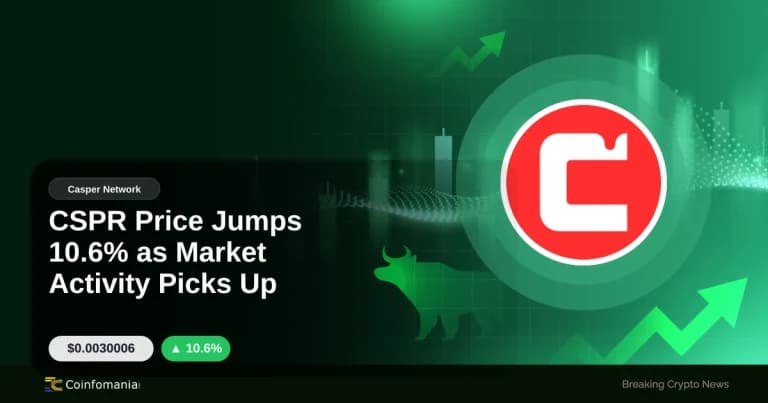 CSPR Price Jumps 10.6% as Market Activity Picks Up