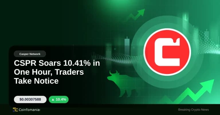 CSPR Soars 10.41% in One Hour, Traders Take Notice
