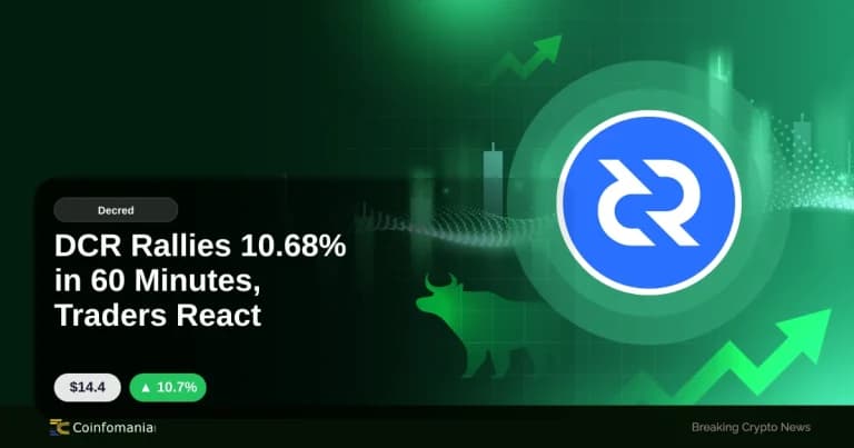 DCR Rallies 10.68% in 60 Minutes, Traders React