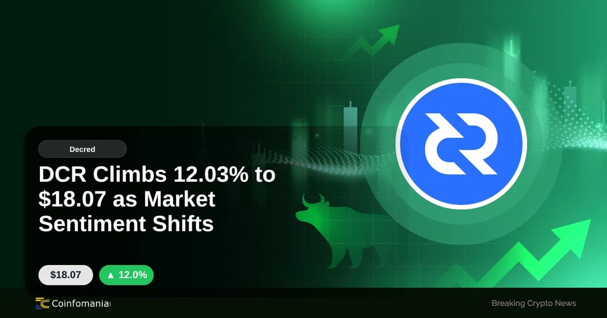 DCR Climbs 12.03% to $18.07 as Market Sentiment Shifts