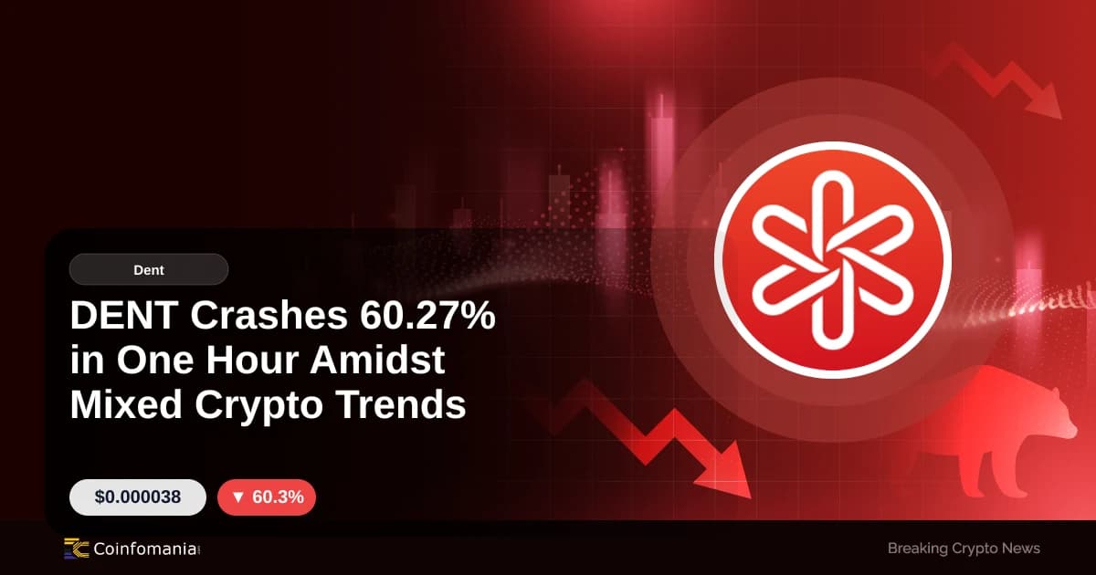 DENT Crashes 60.27% in One Hour Amidst Mixed Crypto Trends