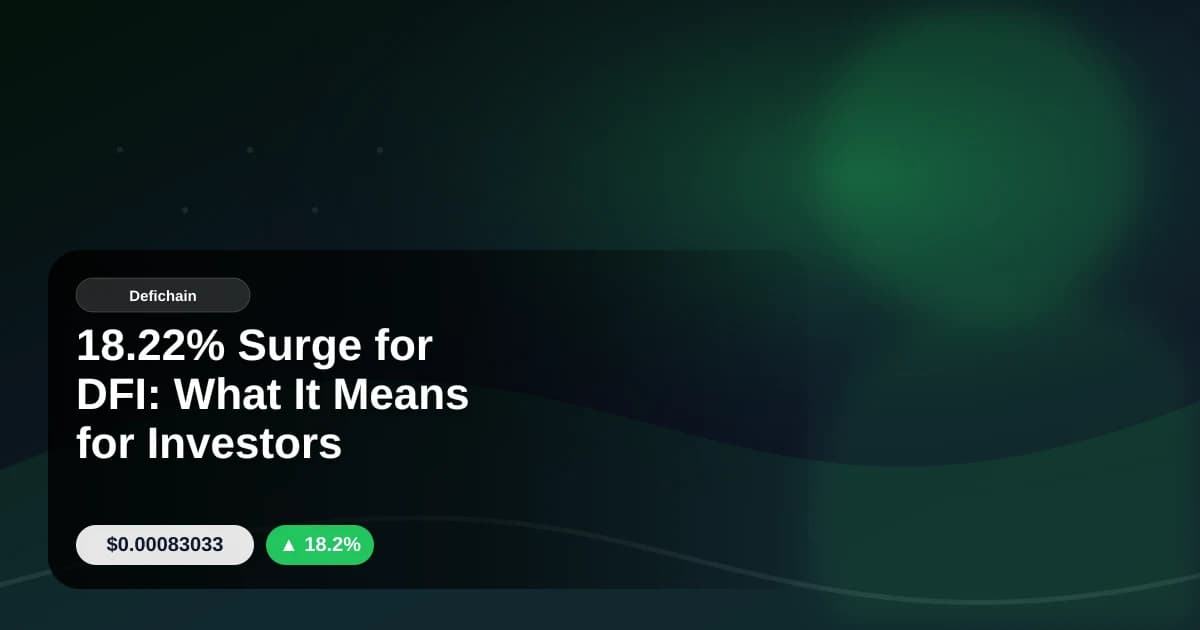 18.22% Surge for DFI: What It Means for Investors