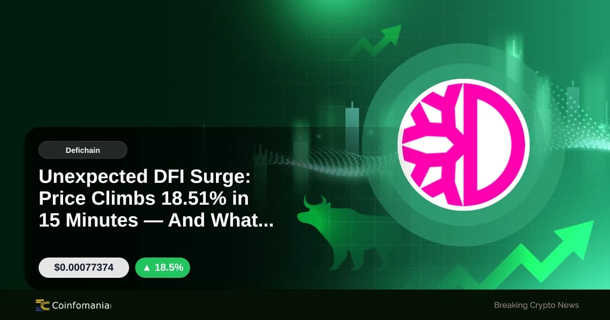 Uventet DFI-økning: Prisene stiger 18,51% på 15 minutter Og hva det signaliserer