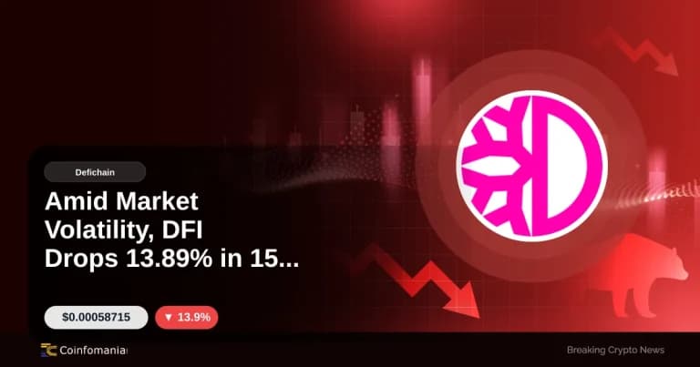 Amid Market Volatility, DFI Drops 13.89% in 15 Minutes